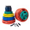 Body Solid Rubber Color Grip 15 kg, pogumovaný olympijský kotouč