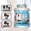 BEEF Protein isolate je rychle vstřebatelný hydrolyzovaný hovězí protein, který je ideální pro podporu regenerace a růstu svalů.