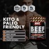 BEEF Protein isolate je rychle vstřebatelný hydrolyzovaný hovězí protein, který je ideální pro podporu regenerace a růstu svalů.