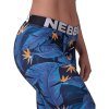 NEBBIA Dámské legíny se středním pasem Ocean Power 566, Ocean Blue