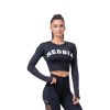 NEBBIA Dámský top s dlouhým rukávem Sporty HERO 585, black