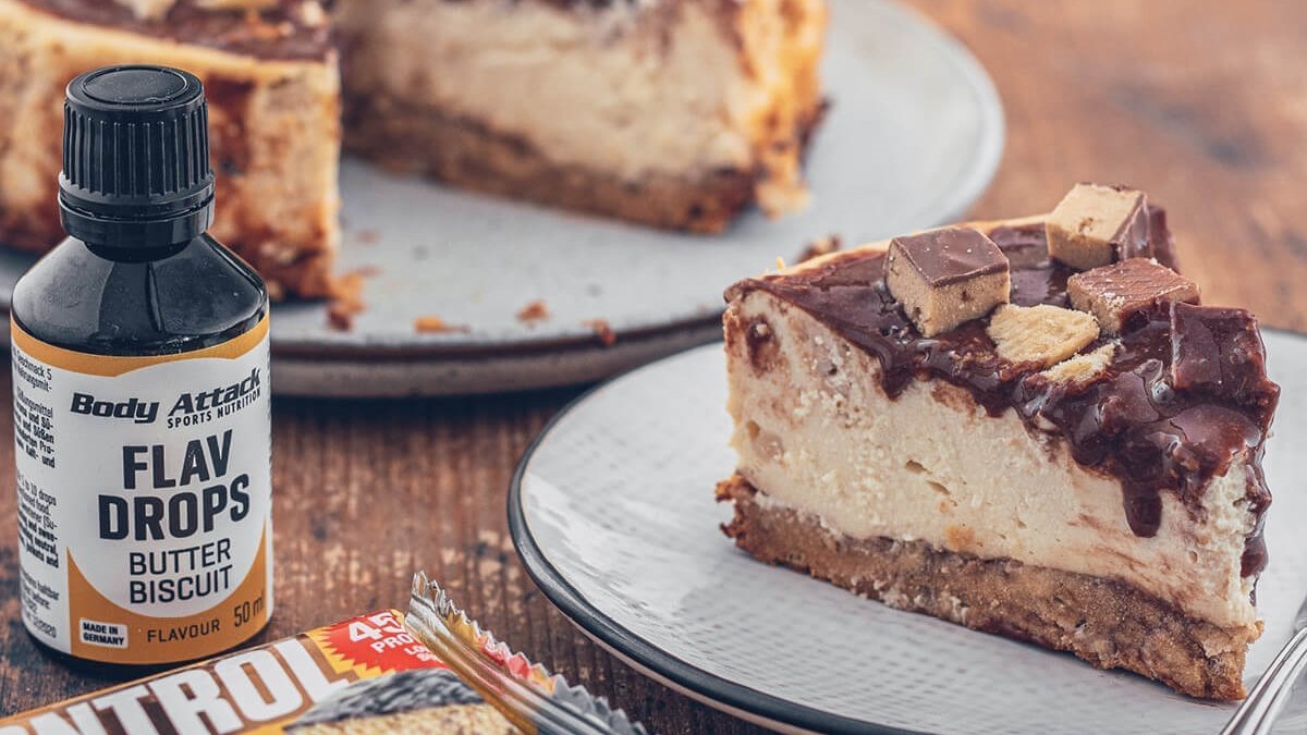 Rýchly proteínový cheesecake slaný karamel