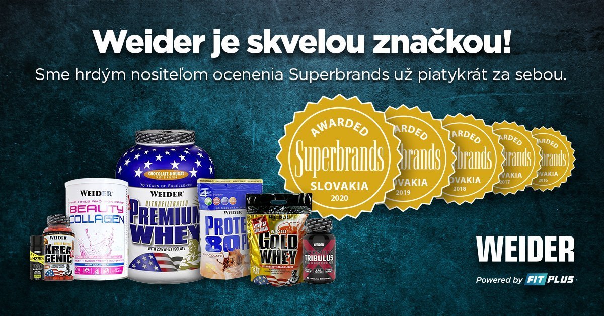Už po piaty krát za sebou: Ocenenie SUPERBRANDS pre náš Weider je doma