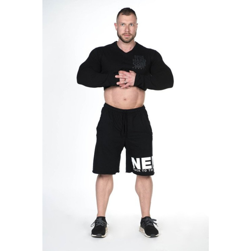 NEBBIA pánske šortky ,,Back To The Hard Core Roots,, 343, black