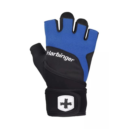 Harbinger rukavice Training Grip® Wristwrap, pánske, black/blue