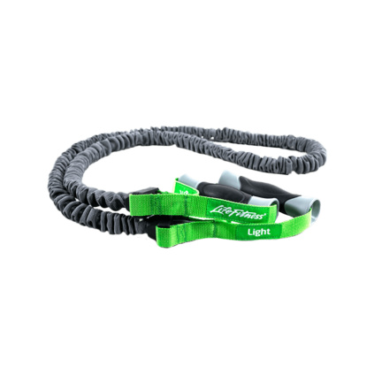 Life Fitness Covered Resistance Tube LIGHT, Expander na cvičenie, zelený