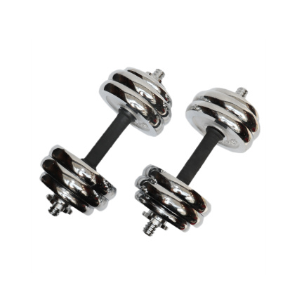 FIT PLUS Kovové nakladacie jednoručné činky 2x14 kg