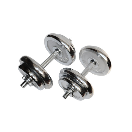 FIT PLUS Kovové nakladacie jednoručné činky 2x16,5 kg