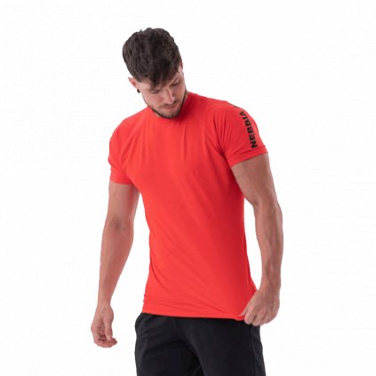 NEBBIA Pánske športové Fit tričko “Essentials“ 326, red