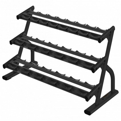 Life Fitness Axiom 3 Tier Dumbbell Rack, trojradový stojan na jednoručné činky