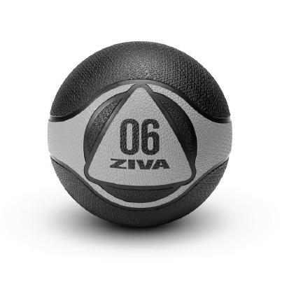 Pevný medicineball od ZIVA v čierno sivom prevedení.