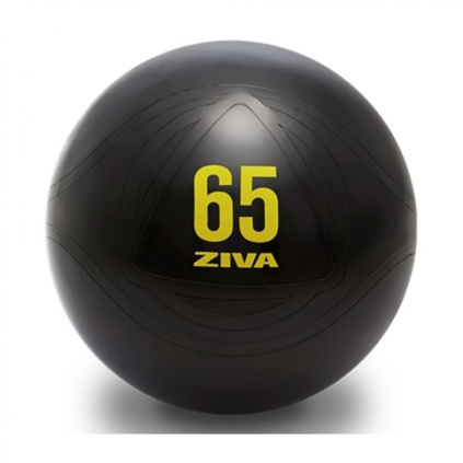 Gymnastická 65cm fitlopta ZIVA s antiburst patentom, na cvičenie s nosnosťou do 320 kg