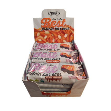Real Pharm Best Protein Bar 12x50g White Chocolate with Cookies tycinka
