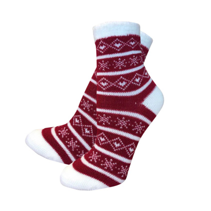 yaktrax aloe vera cabin socks red stripes pohodlne ponozky1