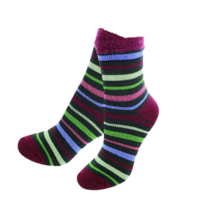 YakTrax Aloe Vera Cabin socks Stripes pohodlné ponožky1