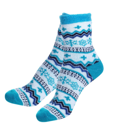 YakTrax Aloe Vera Cabin socks Blue Snow pohodlné ponožky1