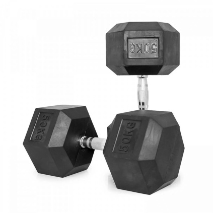 Body Solid Hex Dumbbell 2x 50kg, pár jednoručných činiek
