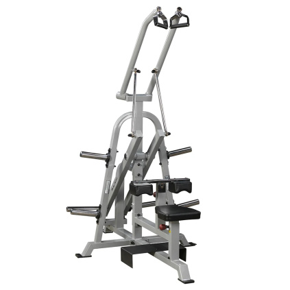 Body Solid Pro Clubline Leverage Lat Pulldown LVLA Príťahy na chrbát v sede zhora