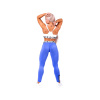 NEBBIA Dámske Legíny Scrunch butt 691 blue