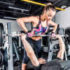 female trainer with barbell