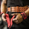 Harbinger Padded Leather Lifting Straps Red kožené trhačky5