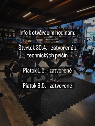 Priatelia, zajtra 30.4. máme predajňu z technických príčin zatvorenú. Rovnako aj v piatky 1.5. a 8.5. budeme mať...