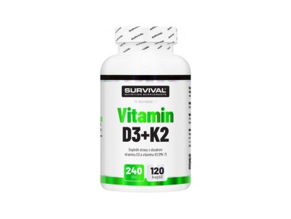 Survival Vitamin D3+K2 - 120 kapslí