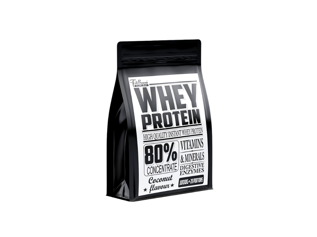 FitBoom Whey Protein - 1000 g Příchuť: White Chocolate - Blueberry