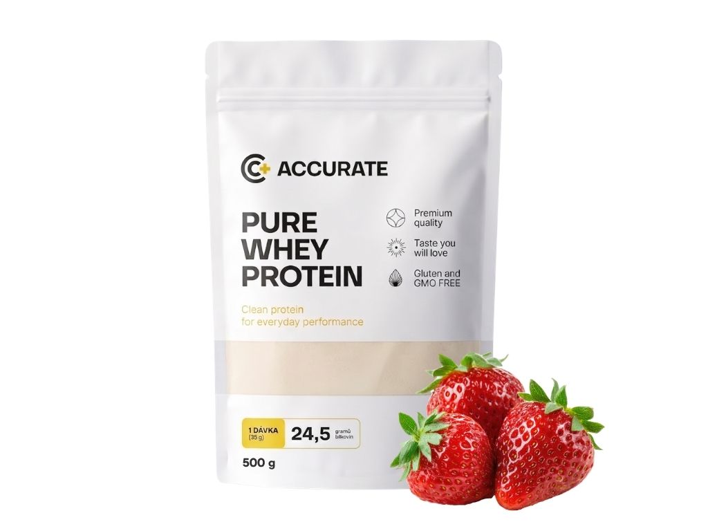 Accurate+ Pure Whey - 500 g Příchuť: Strawberry