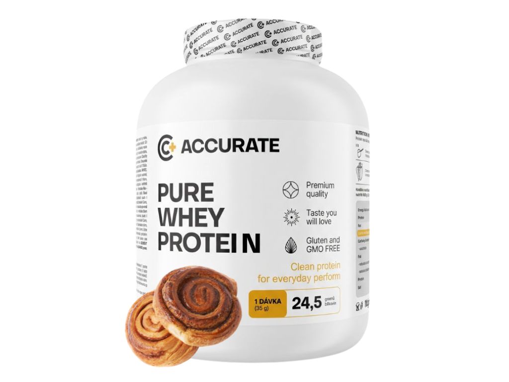 Accurate+ Pure Whey - 2000 g Příchuť: Cinnamon rolls