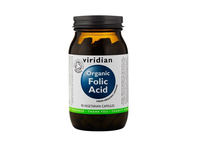 4554 viridian organic folic acid 90 kapsli