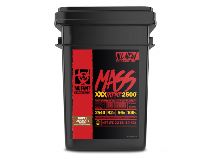 36402ux mutant mass xxxtreme 2500 triple chocolate flavor 22 lbs 10 kg v1.00 ms