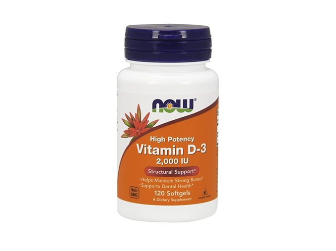 Now Foods Vitamin D3 2000IU 120 kapslí