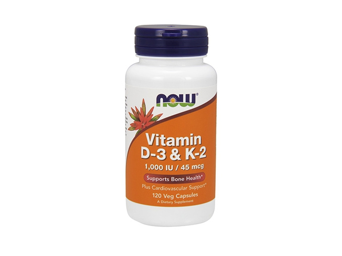 Now Foods Vitamin D3 & K2 120 kapslí
