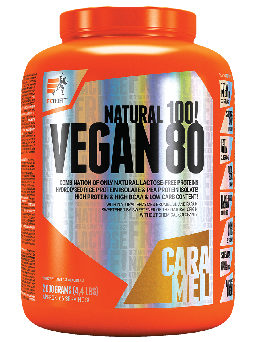 Extrifit Vegan 80 2kg Příchuť: Karamel