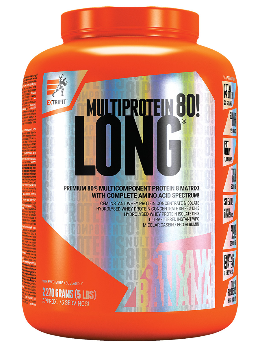 Extrifit Long 80 Multiprotein Příchuť: Čokoláda, 2270g