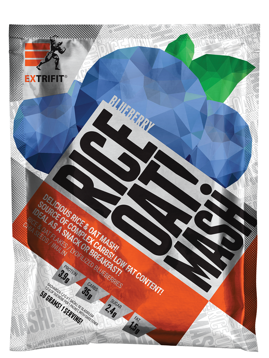Extrifit Rice & Oat Mash - vzorek 50g Příchuť: Borůvka