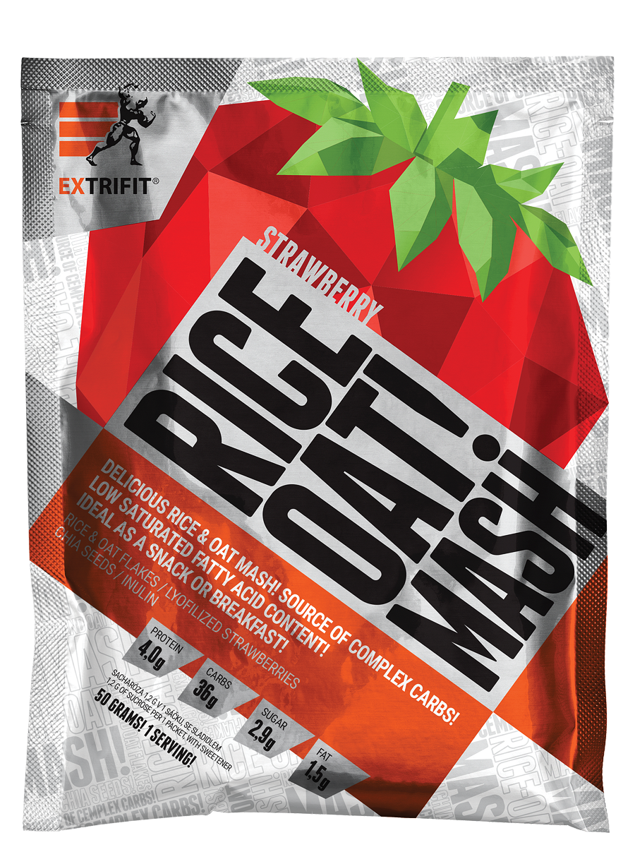 Extrifit Rice & Oat Mash - vzorek 50g Příchuť: Jahoda