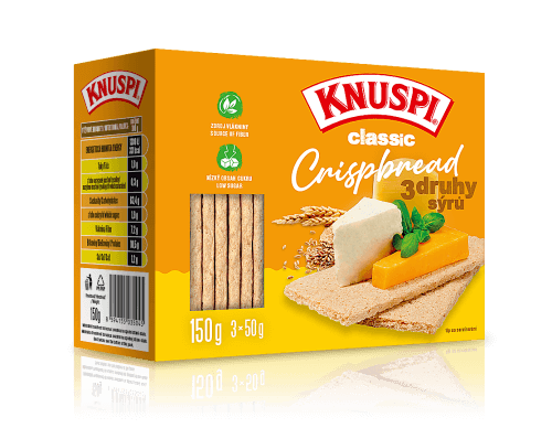 Knuspi Crispbread 150g Příchuť: 3 druhy sýra