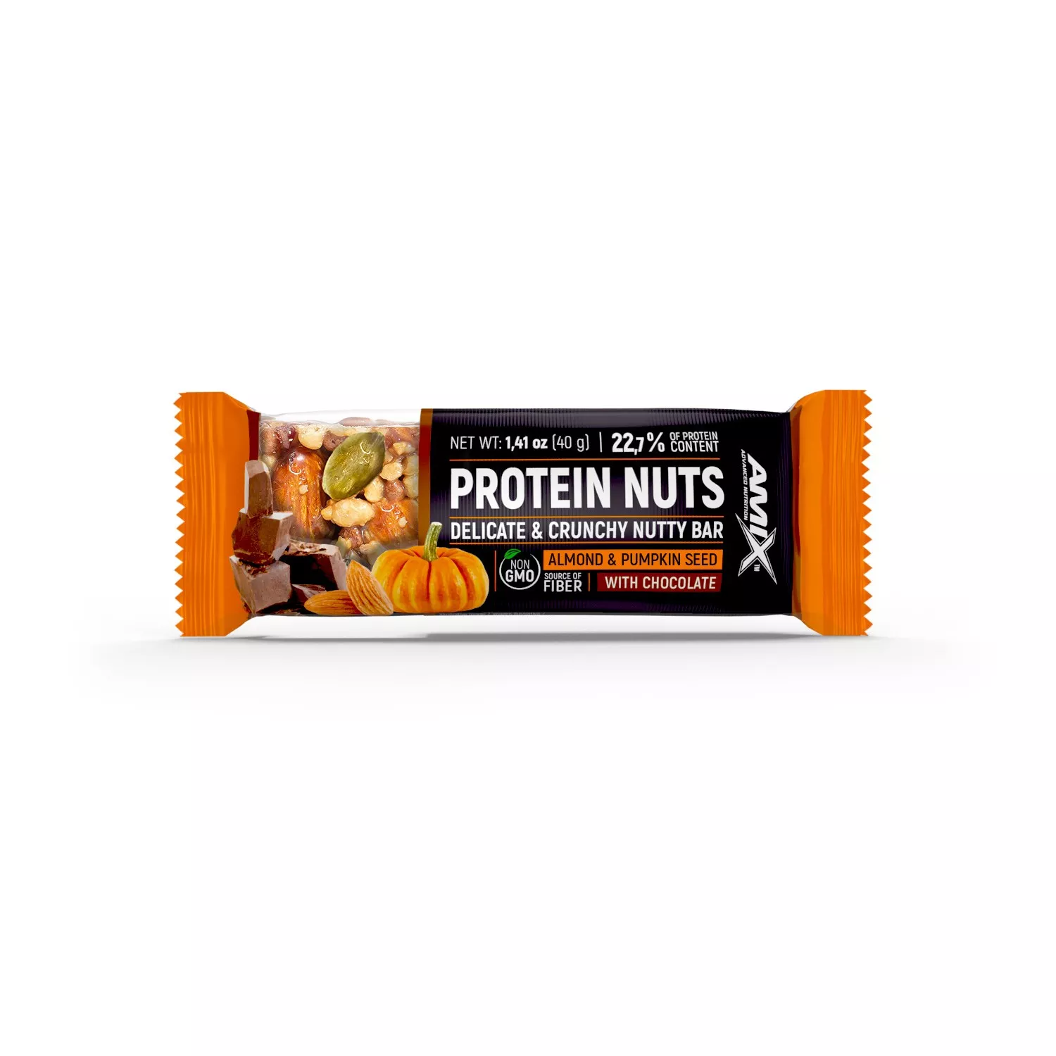 Amix Protein Nuts Bar 40g Příchuť: Arašídy-karamel