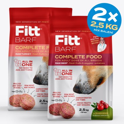 Fitt barf 2 bags beef turkey