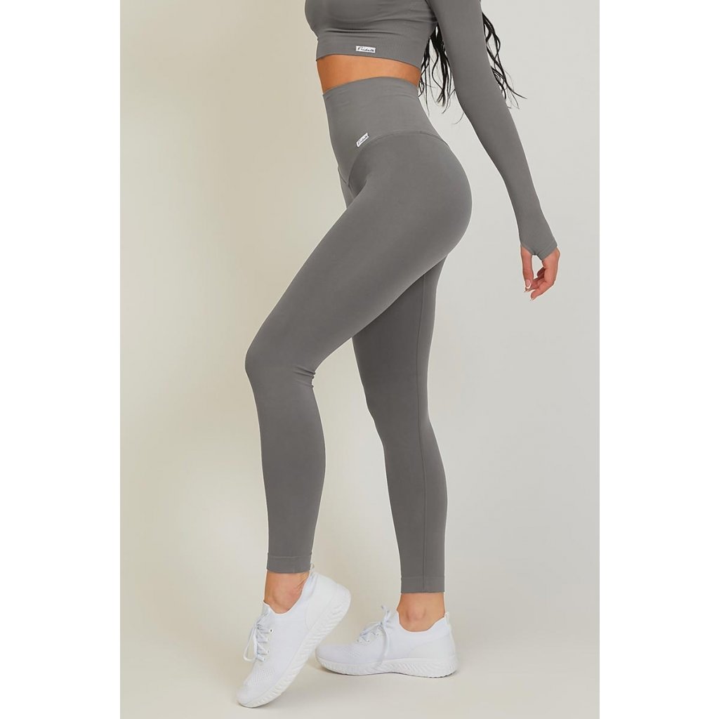 Leggings Push up Gym Fashion Grigio Silver