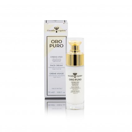 Krém na obličej "ORO PURO" 24h 30 ml  S polypeptidy, lifting, tvorba kolagenu a elastinu, rozjasňuje pleť.