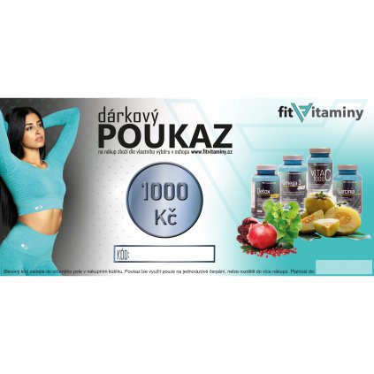 DÁRKOVÝ POUKAZ Fitvitaminy  v hodnotě 1000 Kč