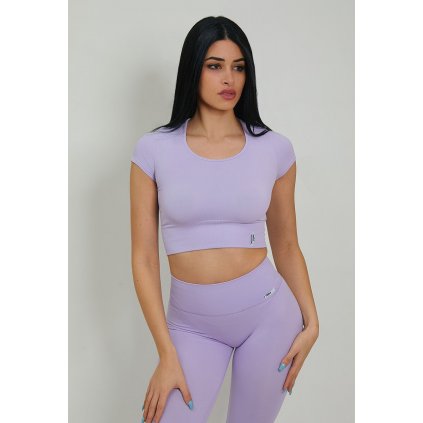 Bolerko FGM04 crop top Emana® fialové  Dámské sportovní funkční tričko