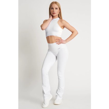 w leggings a zampa bianco intera