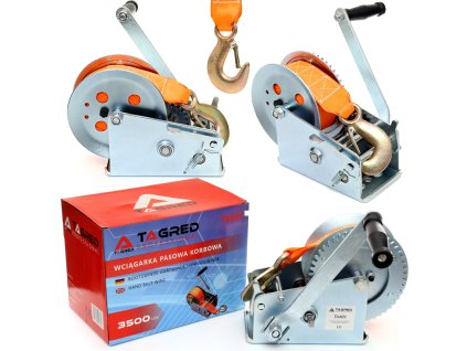 Двускоростна лебедка с ръчен лост, товароносимост 1588 кг (3500 lbs)