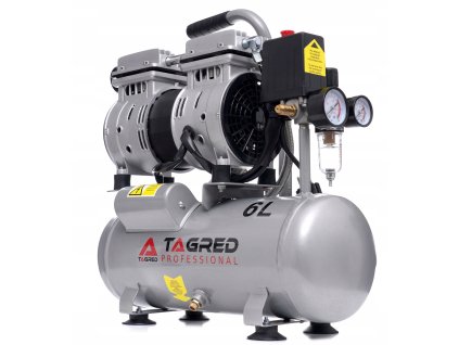 Безмаслен двубутален компресор, 6L компресор TAGRED 550W R2