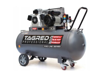 Професионален безмаслен компресор 10 BAR 200L трицилиндров екстра здрав