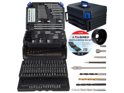 Свредла, пилни свредла, длета, битове, Универсален комплект инструменти 300 части в куфар